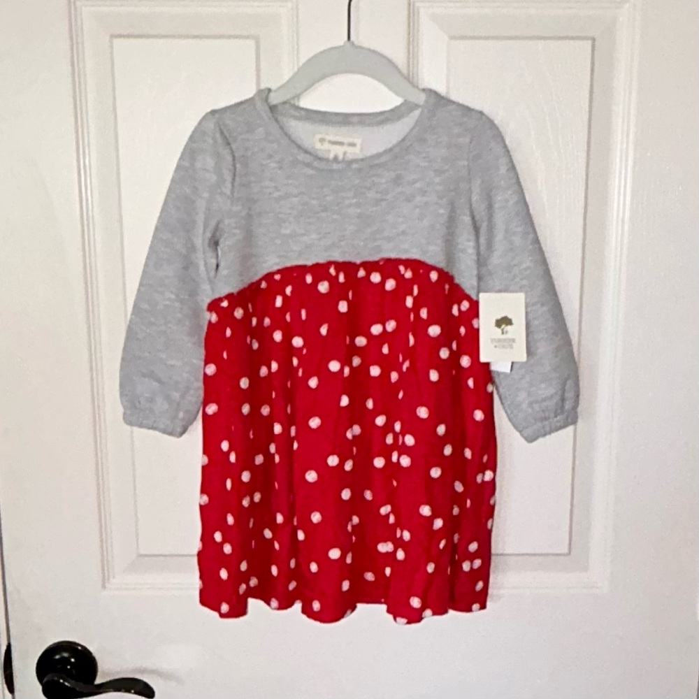 Tucker & Tate Gray & Red Dot Dress 🆕